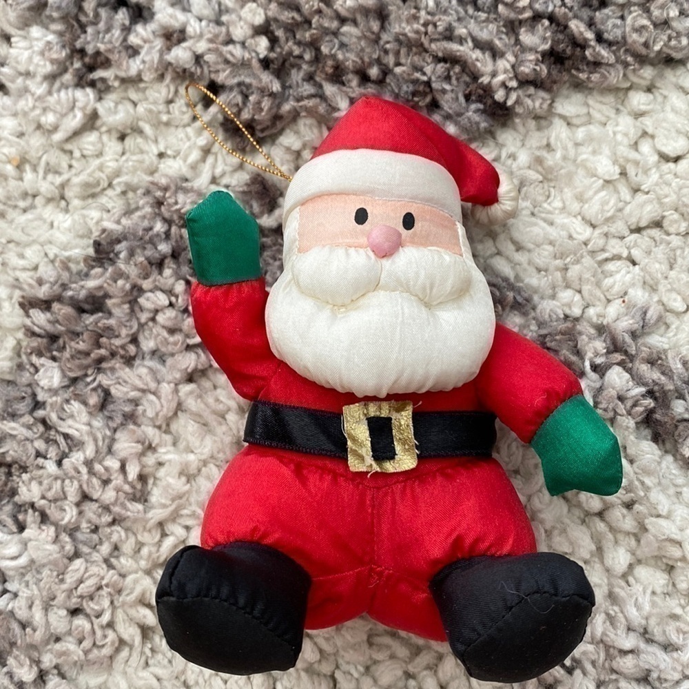 1997 Gibson Greetings Christmas Plush Ornament‎ Toys Santa